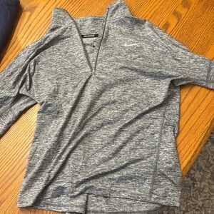 Nike Running Quarter Zip Grey Long Sleeve